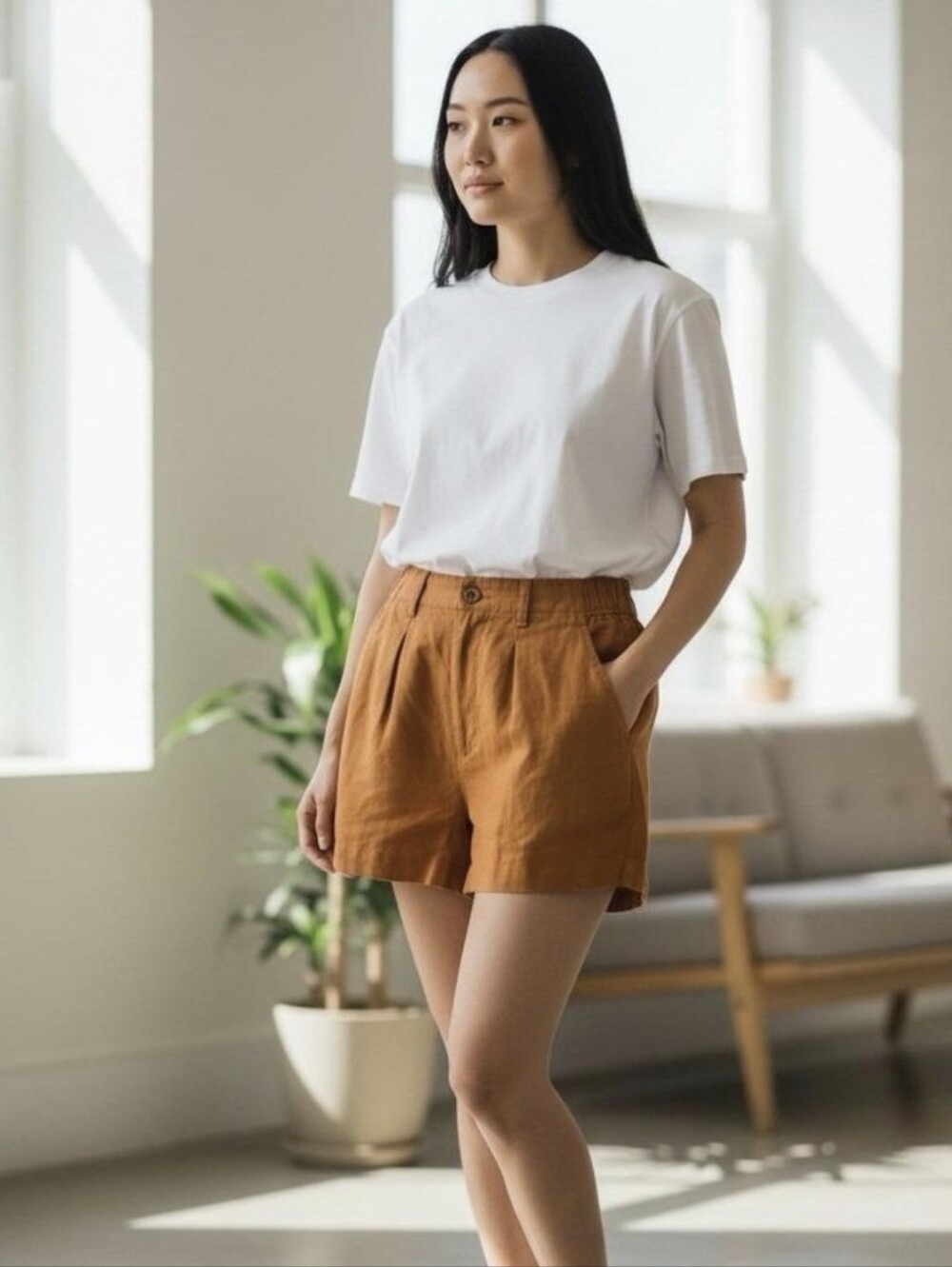 Madewell Rust-Tone Bermuda Shorts